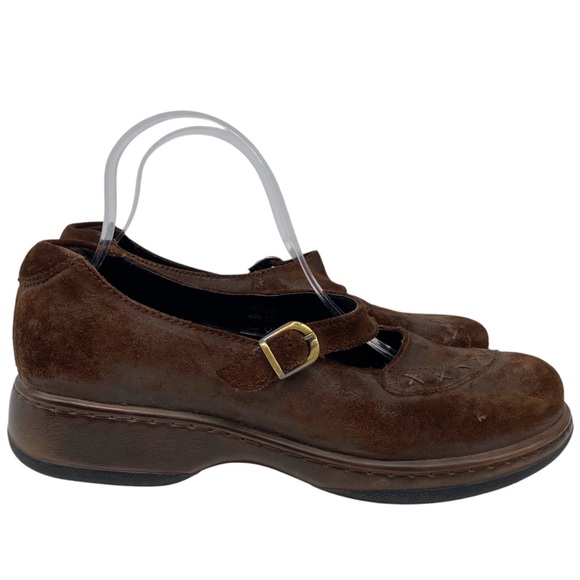Dansko Womens Shoes Fran Mary Jane Loafers 10.5 Brown Burnished Leather Comfort - Picture 3 of 15